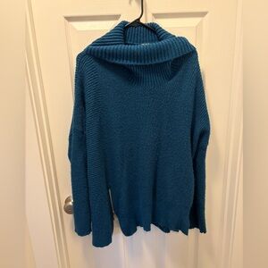 Faded Glory Teal Cowl Neck Sweater